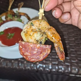 Shrimp cocktail with chorizo