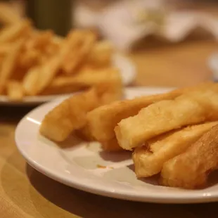 fries left, yucca right