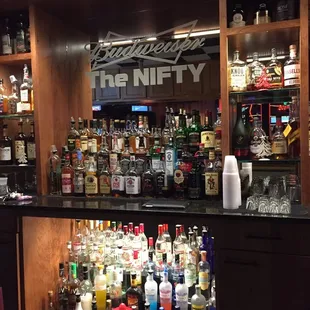 Behind the bar