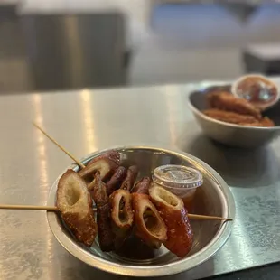 Fried large intestines