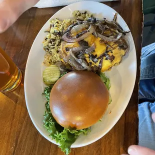 Ardy burger with wild rice