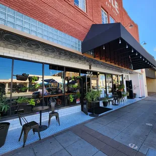 the outside of the building