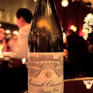 a bottle of wine on a table