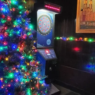 a brightly lit christmas tree