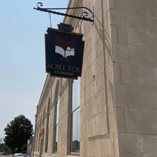 Noble Fox entrance. Use the side door....