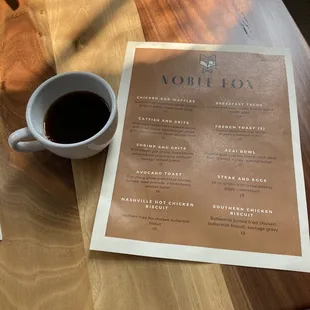 Great coffee, great brunch choices.