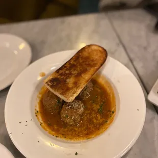 some meatball app with red sauce - tasty!