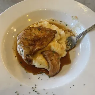 Chicken with fennel mashed potatoes