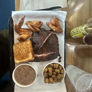 ribs fried okra black eyed peas