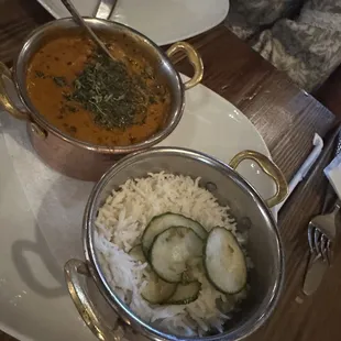 Butter Chicken and rice