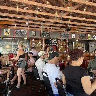 Outside and only eating space