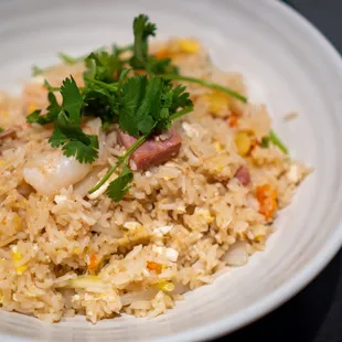 a bowl of rice and vegetables