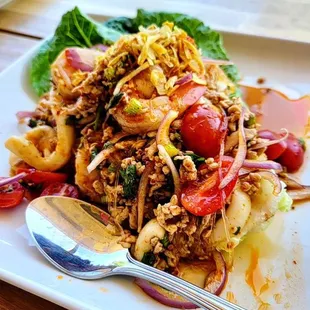 Yum woo sen salad. Deliciousness