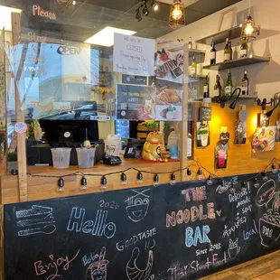 a blackboard with writing on it