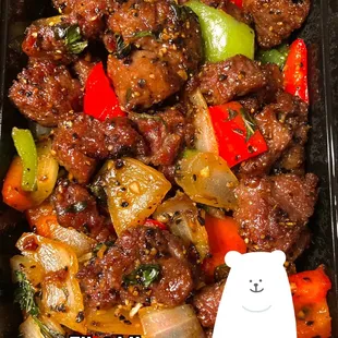 a meal in a plastic container