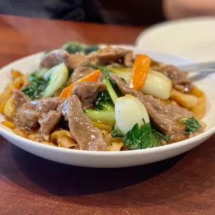 a bowl of beef and vegetables