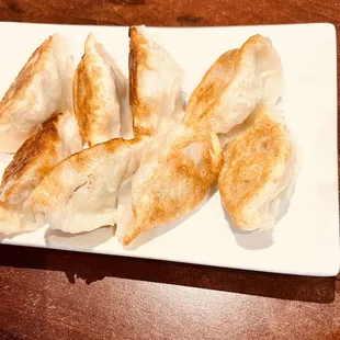 Fried pork gyoza (potstickers)