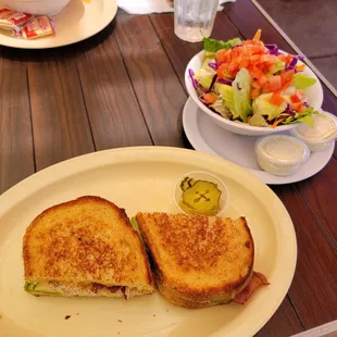 Tuna melt special with side salad
