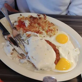 Scrambled with Country Fried Staek