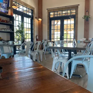 Inside seating **patio outside