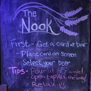 Pour your own at the Nook