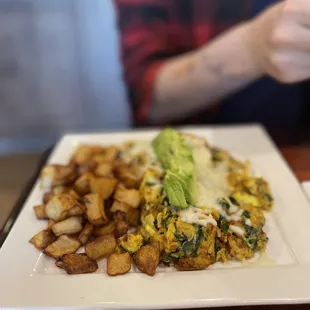 a plate of food on a table