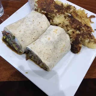 Nookies Steak Fajitas Burrito