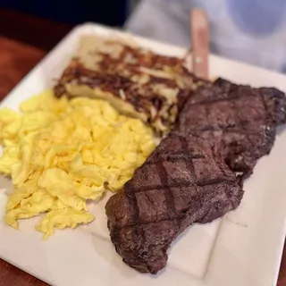 2 Eggs and New York Steak Combo