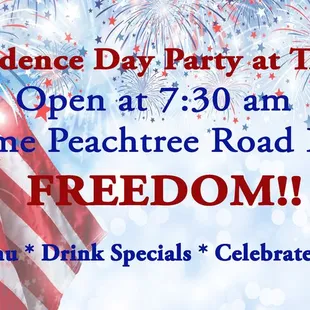 Peachtree Road Race - open at 7:30 am!