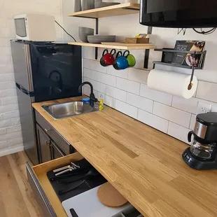 Our studios offer kitchenettes.