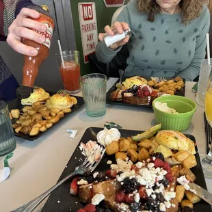 Berries French Toast, The Classic Eggs Benedict, Mexican Style Egg Benedict