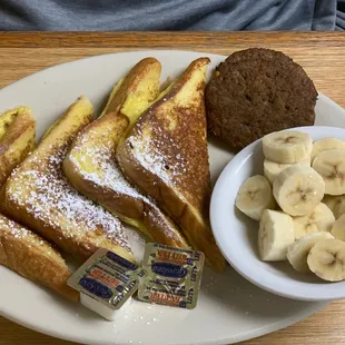 Half order of French toast with sausage