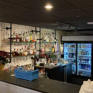 Full bar. Seats maybe 10 or so?