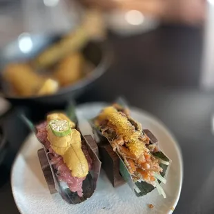 O Toro w/ Uni &amp; Salmon Skin