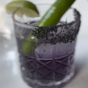 Spicy plum margarita