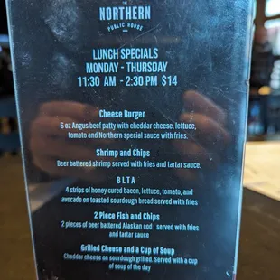 Lunch Specials