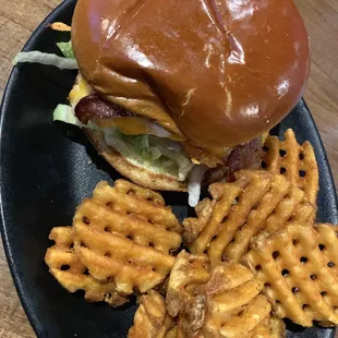 Chicken BLT Sandwich with waffle fries!