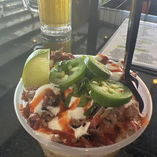 Elote with brisket!!