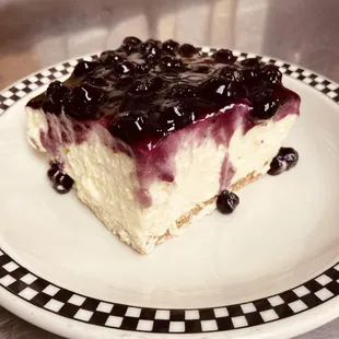 a piece of cheesecake on a plate