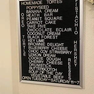 Lots of torte choices