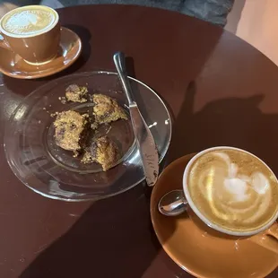 Cardamom chocolate chip cookie and cappuccino