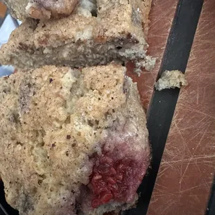 Sweet raspberry scone