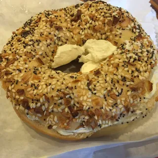 Freshly Baked Bagel with Cream Cheese