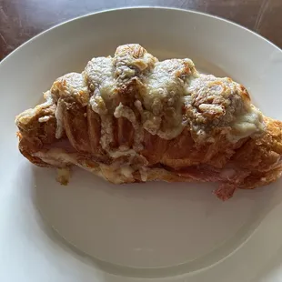 Ham and cheese croissants.
