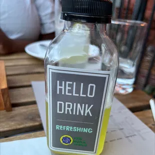 a bottle of lemonade