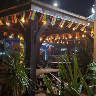 a restaurant at night