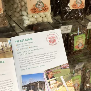 a display of nuts and almonds