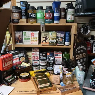 Lots of gifts and toiletries for Dad gifts.