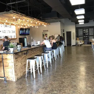 people sitting at the counter