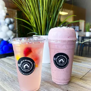 Beauty Booster and Strawberry Coconut Shake